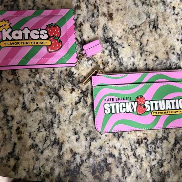 Kate Spade Pink and Green Card Holder Duo - Picture 2 of 2